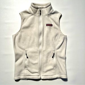 Vineyard Vines Full-Zip White Fleece Vest - Women’s XXS